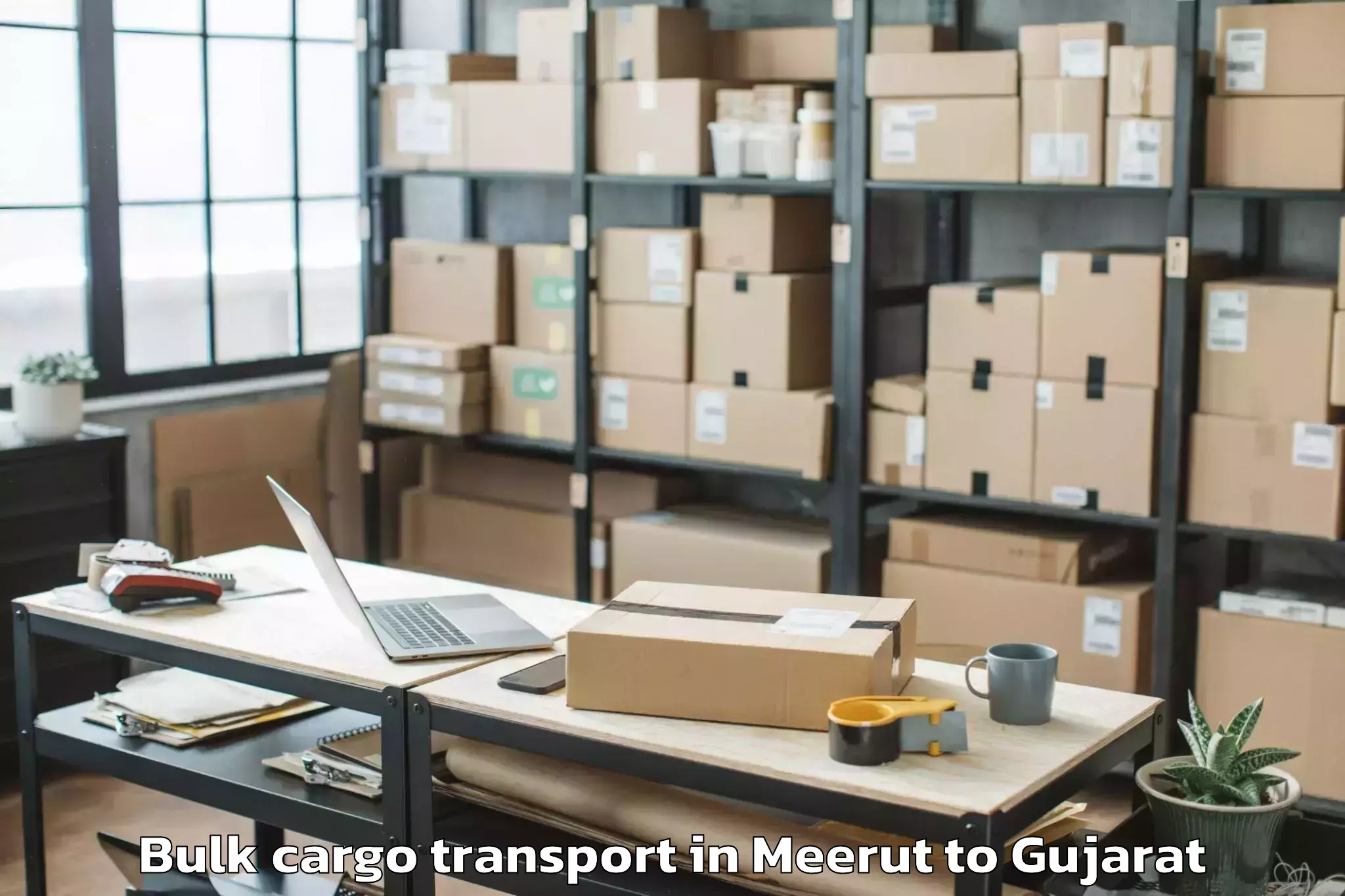 Top Meerut to Ahmadabad City Bulk Cargo Transport Available